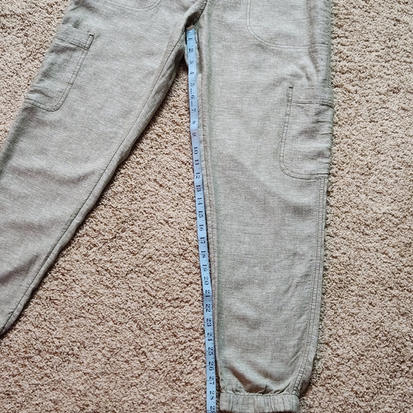 NWOT Sonoma Linen Blend Cargo Jogger Size 12 Color Army Green green - Picture 10 of 15